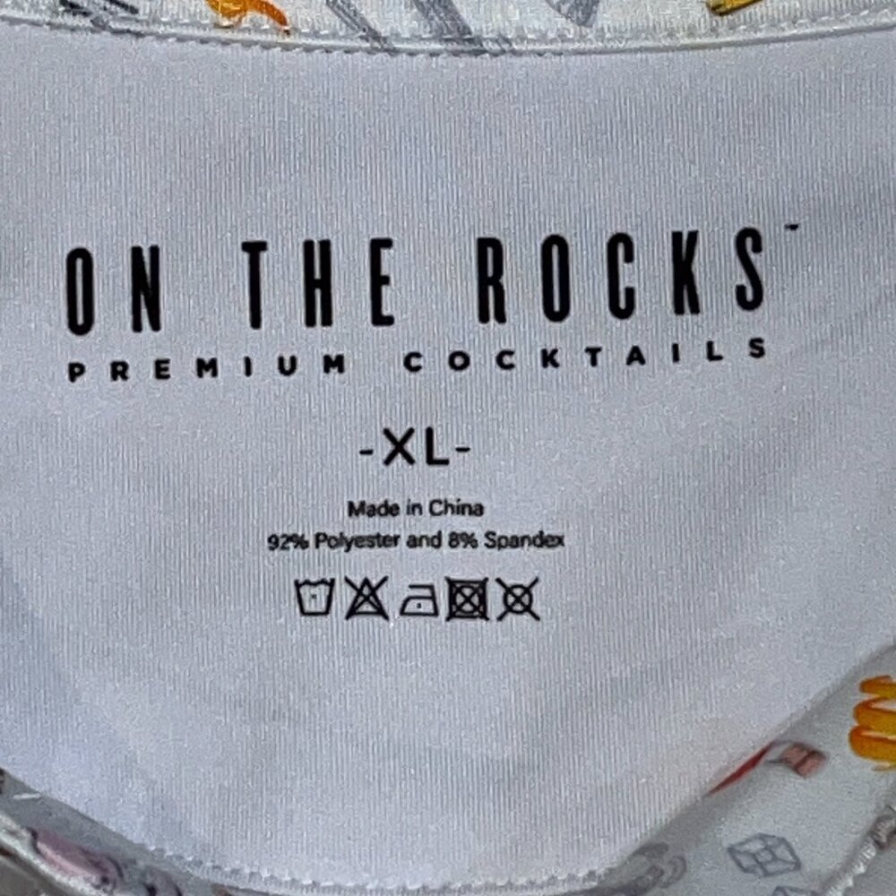 ON THE ROCKS Brand Pre-Mixed Alcohol Drinks Cocktails Polo Shirt -NWOT - Size XL - Picture 7 of 9